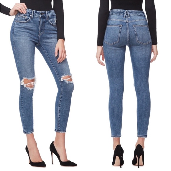 Good American Denim - GOOD AMERICAN Good Legs Curve High Rise Skinny Jeans Style GLC103T